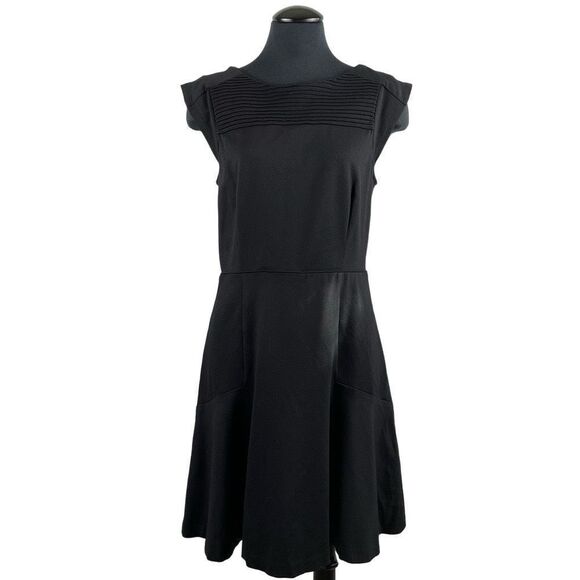 Banana Republic Black Peplum Midi Dress - Women’s 8 - Picture 1 of 9